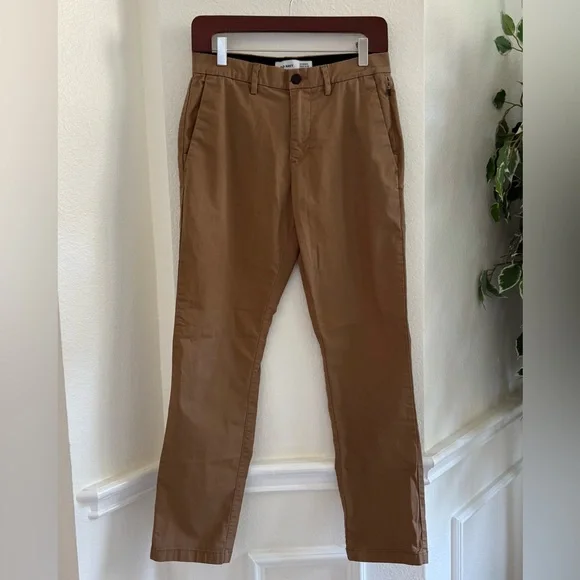 Old Navy Ultimate Tech Slim Built in flex Dark Khaki Pants - Picture 2 of 7